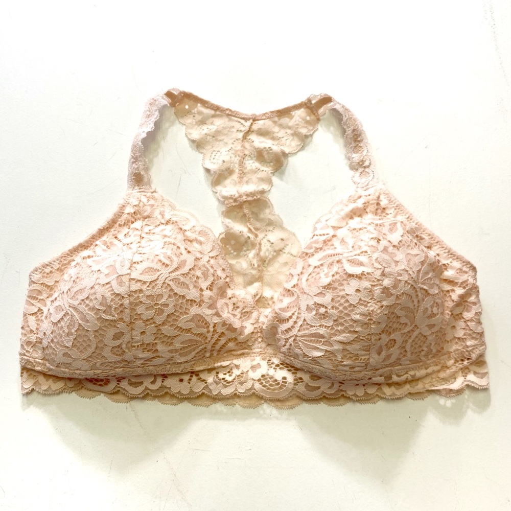 NWOT xhileration pink lace bralette